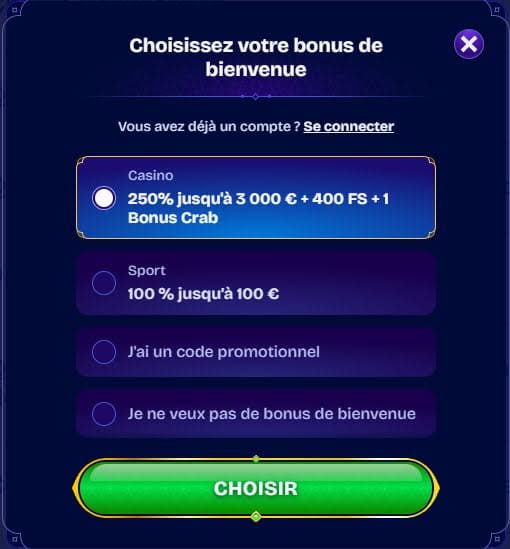 WishWin Casino inscription